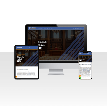 Avukatlık ve Hukuk Ofisi Web Sitesi Paketi – Lawyer